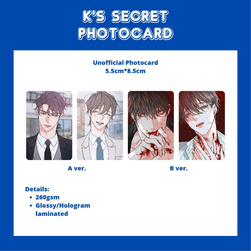 Thẻ hình thần tượng Kim Doyoon Lee Kangwoo The Unquechable Mr. Kim Manhwa BL Manwha