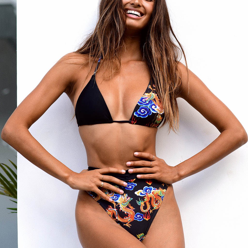 Bikini Dây Nâng Ngực In Họa Tiết Gợi Cảm Dành Cho Nữ | BigBuy360 - bigbuy360.vn