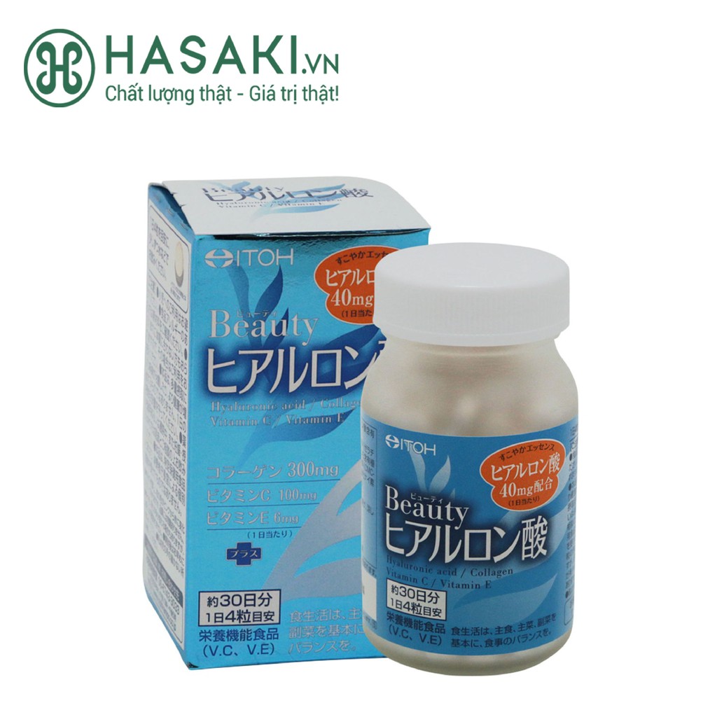 Viên Uống Bổ Sung Hyaluronic Acid Naris ITOH Hyaluronic Acid Collagen 120 Viên