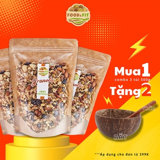 Hạt granola ngũ cốc giảm cân ăn kiêng hạt ngũ cốc dinh dưỡng vị dừa tuyết không đường by Food&Fit