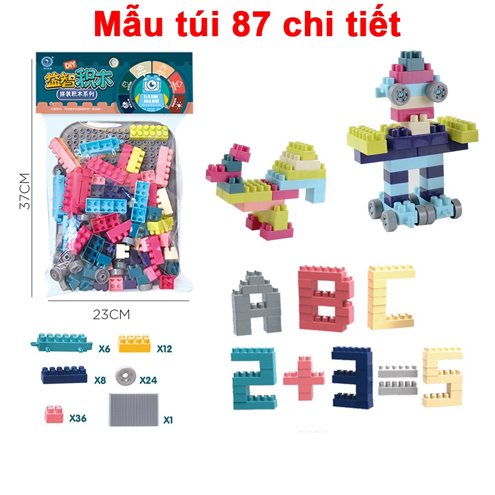 Đồ chơi lắp ghép lego bằng nhựa ABS cao cấp, kích thích khả năng sáng tạo cho bé