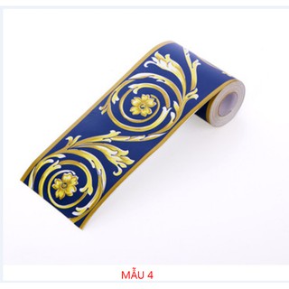 10CM X 10CM Len dán viền tường - trang trí chân tường HOA VĂN MẪU 4 FBT017