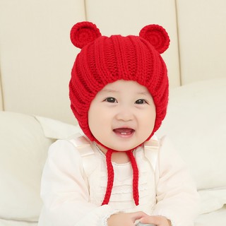 Mũ Len Tai Gấu Cho Bé lamme4.0