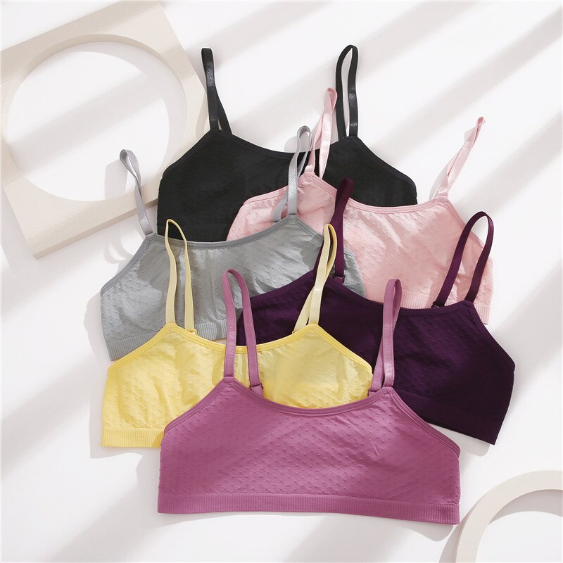 Áo ngực FINETOO B197 dệt jacquard mềm mại dáng ngắn không gọng size lớn S-2XL cho nữ