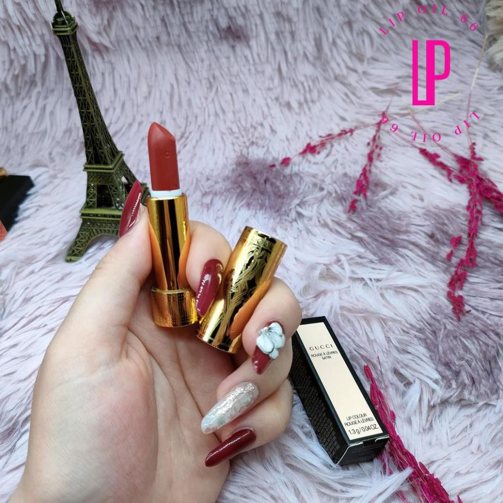 Son Gucci Rouge À Lèvres Satin Lipstick minisize 1.3g son lì pha dưỡng siêu mịn mượt | BigBuy360 - bigbuy360.vn