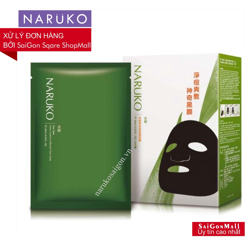 Mặt nạ Naruko tràm trà nguyên hộp - Tea Tree Shine Control and Blemish Clear Mask