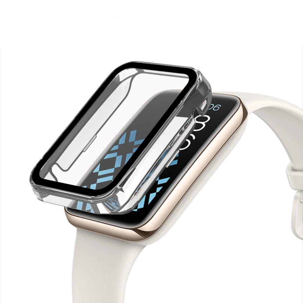Vỏ PC và kính cường lực JANSIN bảo vệ màn hình cho Xiaomi Mi Band 7 Pro Xiaomi Mi Band 7 Pro mi band 7 Pro