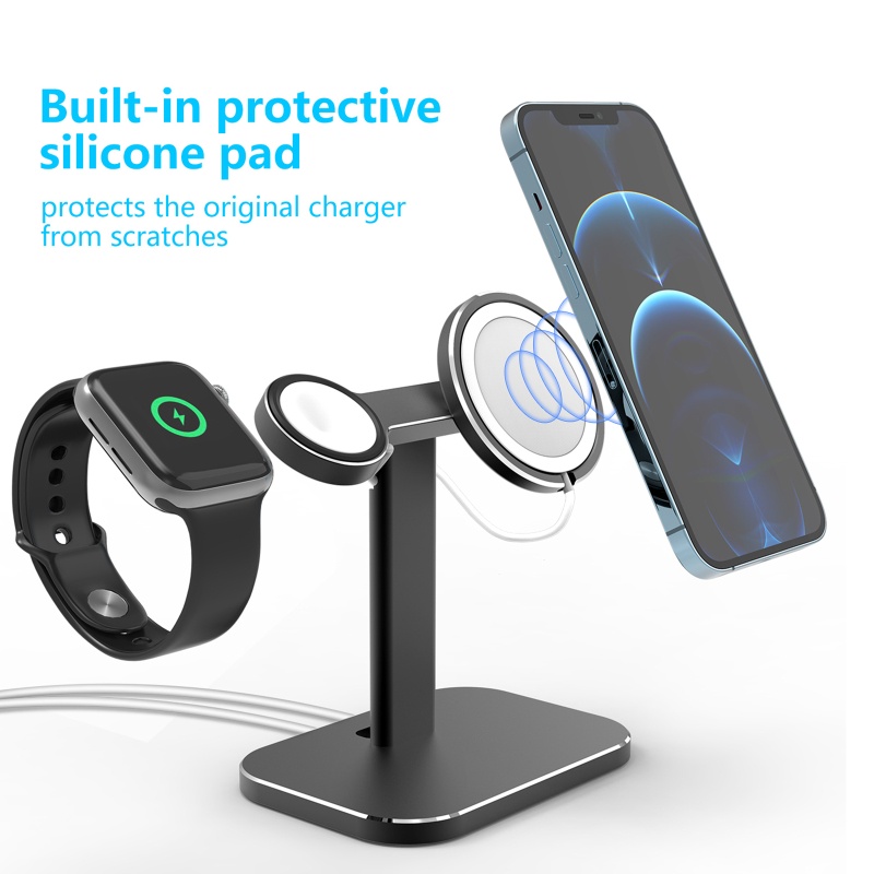 Đế Sạc Điện Thoại Không Dây 2 Trong 1 Cho iWatch 12
