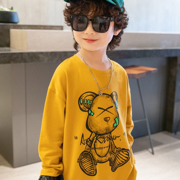 Áo Thun Cotton Phong Cách Hàn Quốc Mới Dành Cho Bé Trai