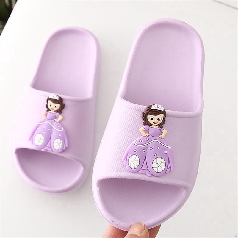 Giày Sandal In Họa Tiết Công Chúa Đáng Yêu Cho Bé Gái