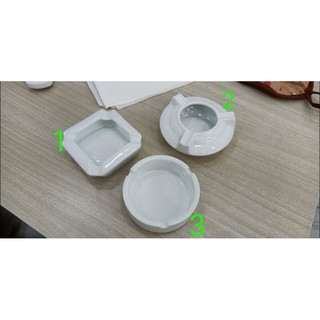 Gạt tàn thuốc lá GỐM SỨ Bát Tràng nhiều màu trắng