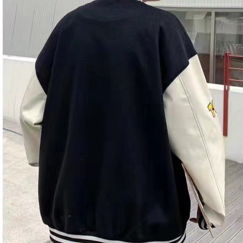Áo khoác bomber jacket nam nữ phối 3 màu thêu Lucky, chất nỉ bông siêu đẹp TÚI KHÓA