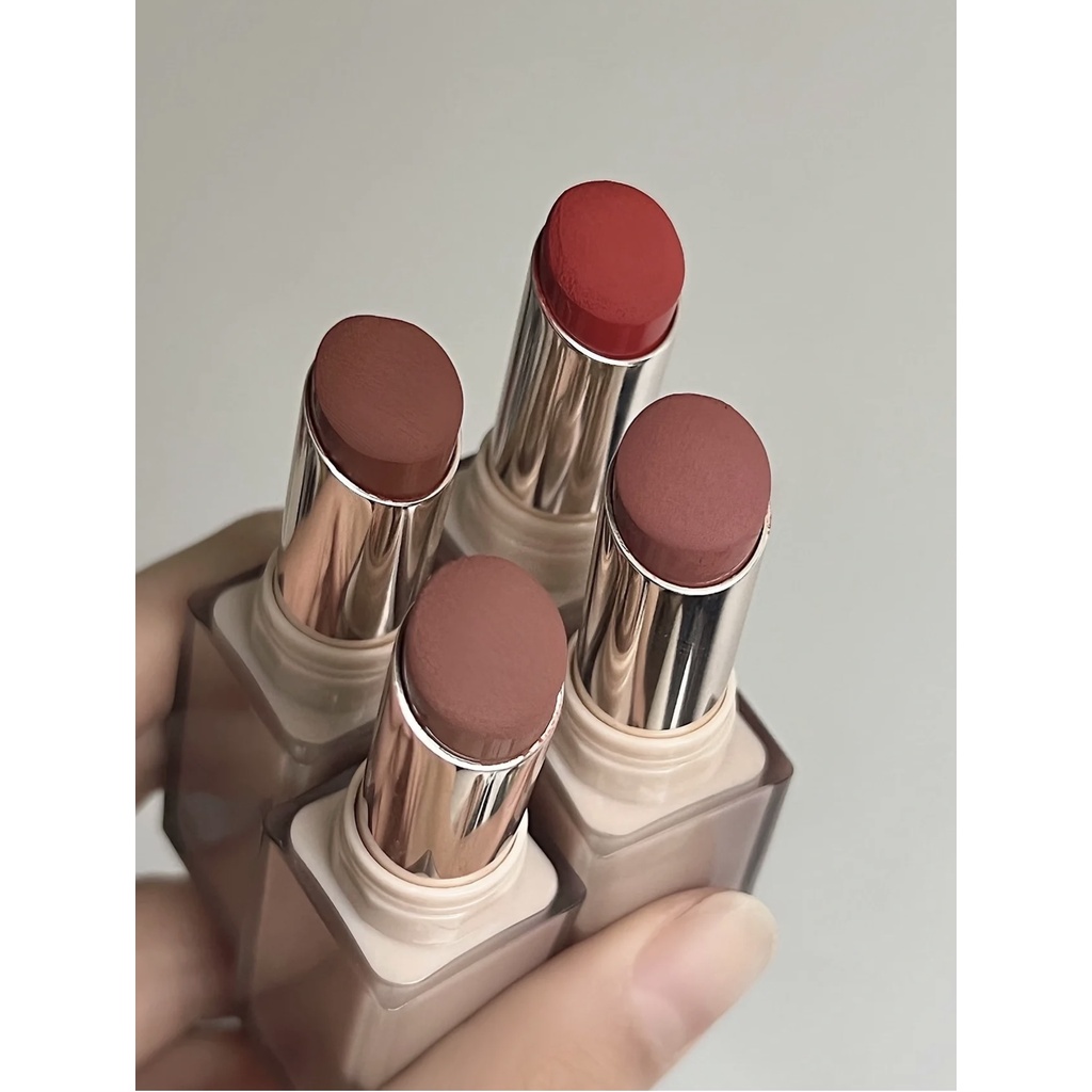 Joocyee Enzyme Color Powder Mist Lipstick Mud Matte Mist Áp dụng cho bùn Phát triển màu sắc phong phú Soft Smooth Matte Matte Lipstick Brown 🍎 Red Autumn Winter Porn Ngày lễ tình nhân giới hạn