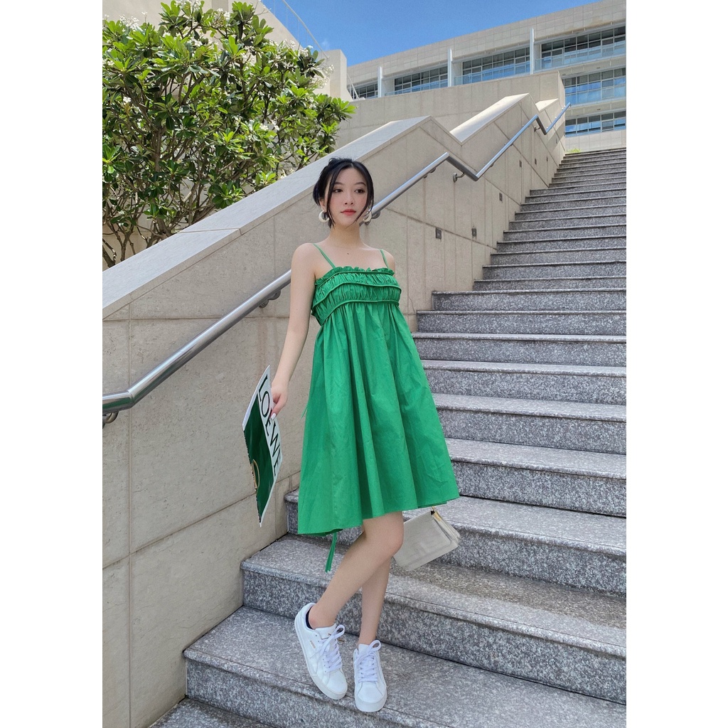 ĐẦM HAI DÂY NHIỀU MÀU NHÚN NGỰC XINH XẮN - HARLEY DRESS