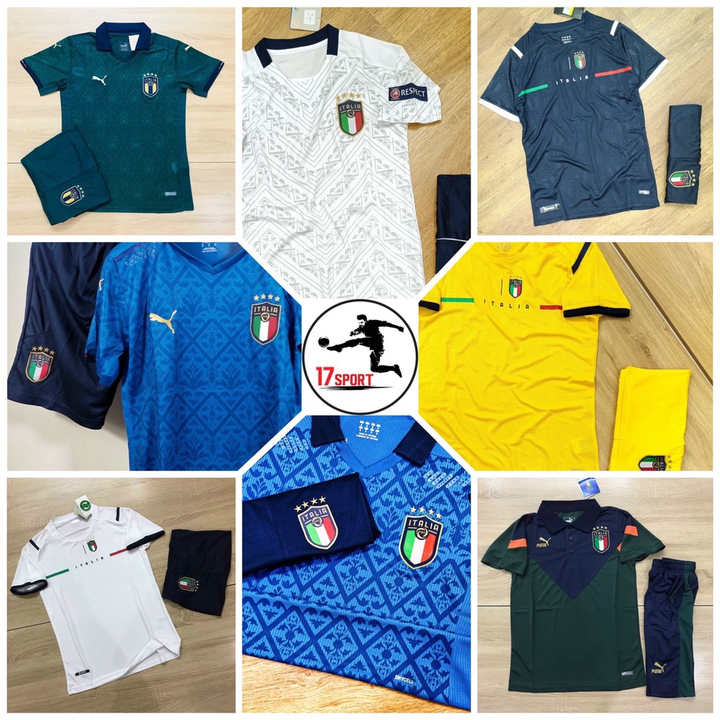 Áo bóng đá đội tuyển Ý - Italya - euro 2021 - Hàng Thailand Cao Cấp - Chất Liệu gai lưới Thoáng mát - Đội tuyển quốc gia