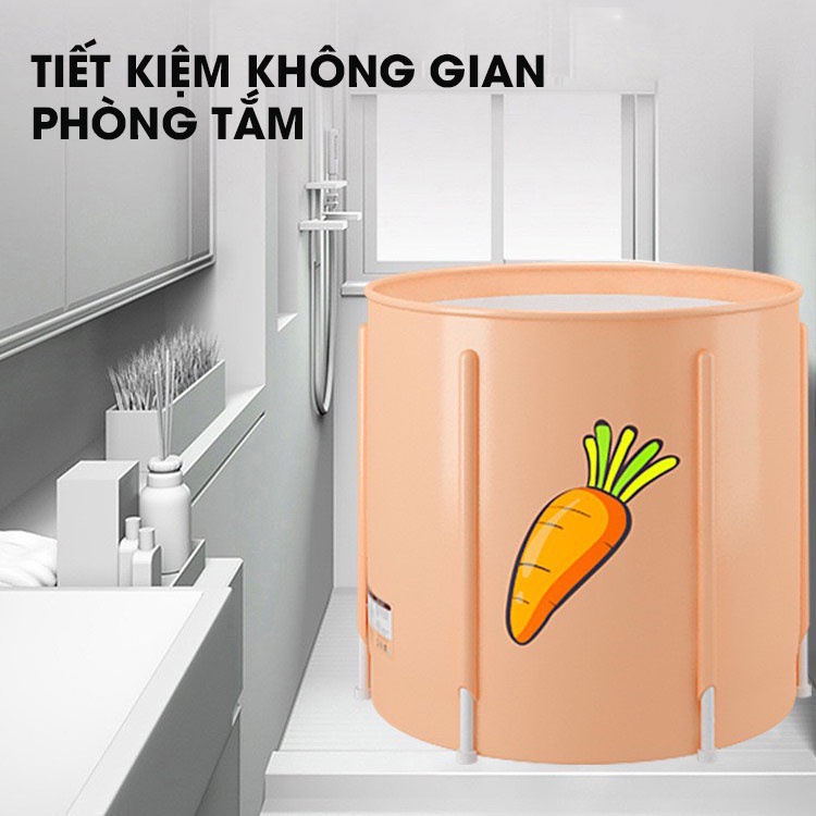 Bồn tắm gấp gọn xông hơi giữ nhiệt siêu tiện lợi, hàng loại 1 chất lượng cao [SALE SỐC]