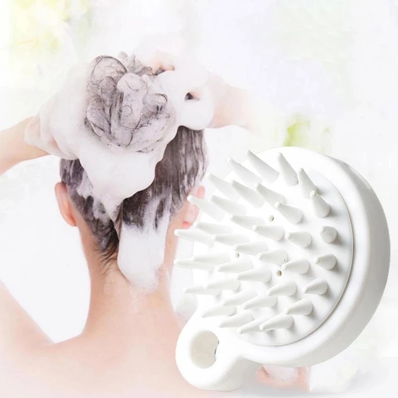 Bàn Chải Silicone Massage Da Đầu Chống Gàu Chuyên Nghiệp Cho Nữ