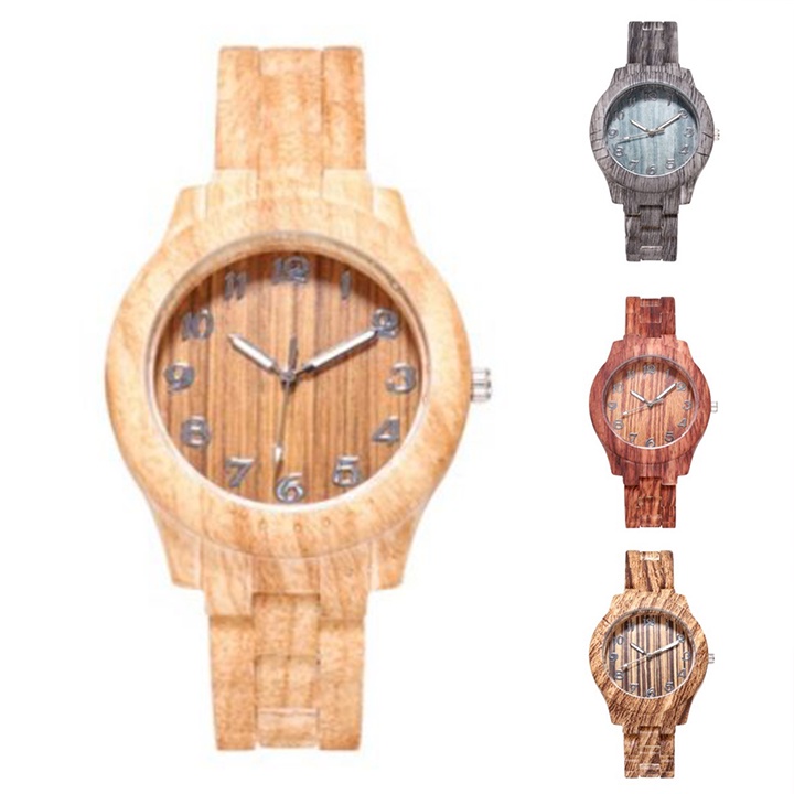 Đồng Hồ Thời Trang Nữ Gỗ Thơm Thiết Kế Đơn Giản, Năng Động