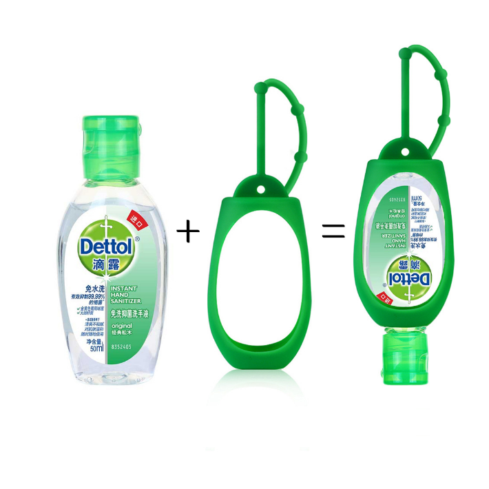 [Hàng mới về] Vỏ đựng bình nước rửa tay bằng silicon 50ml tiện dụng