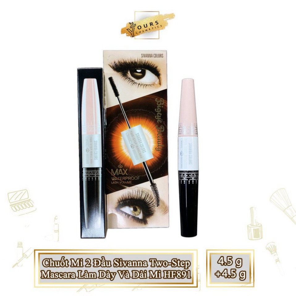 [Auth Thái] Chuốt Mi 2 Đầu Sivanna Two-Step Mascara Làm Dày Và Dài Mi HF891 K523