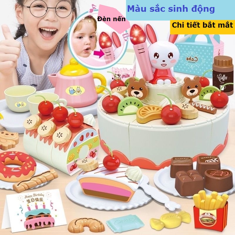 Bộ đồ chơi cắt bánh sinh nhật 85 chi tiết cho bé gái TR16