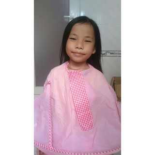 Áo choàng cắt tóc cho bé có khay hứng