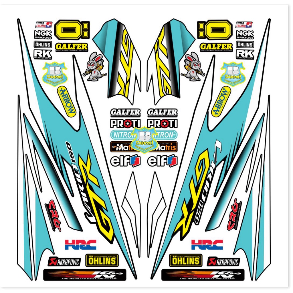 ( Quí khách vui lòng mang ra tiệm cho thợ dán ) Tem vario 150 xanh đen 20480