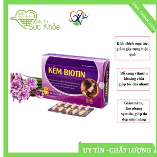 KẼM BIOTIN Viên uống giúp mọc tóc nhanh, kích thích mọc tóc, giảm gãy rụng tóc làm tóc chắc khỏe