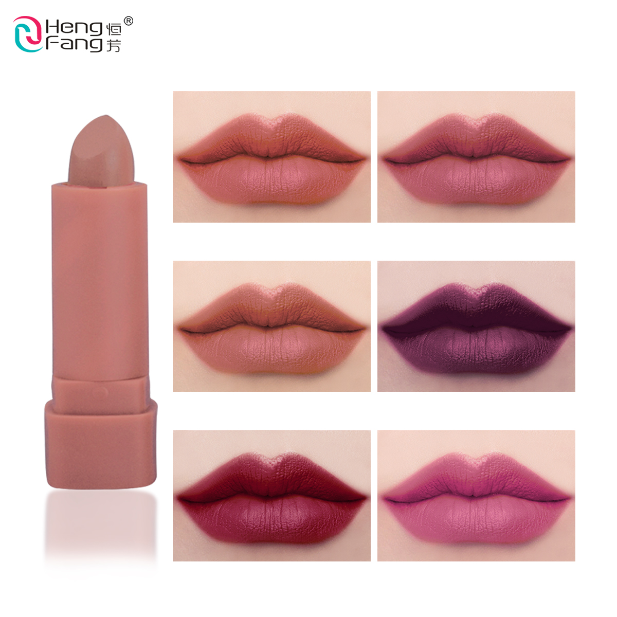 Son Môi Hengfang 9065BX1 Tông Lì Lâu Trôi Kháng Nước Dễ Lên Màu 3.5g