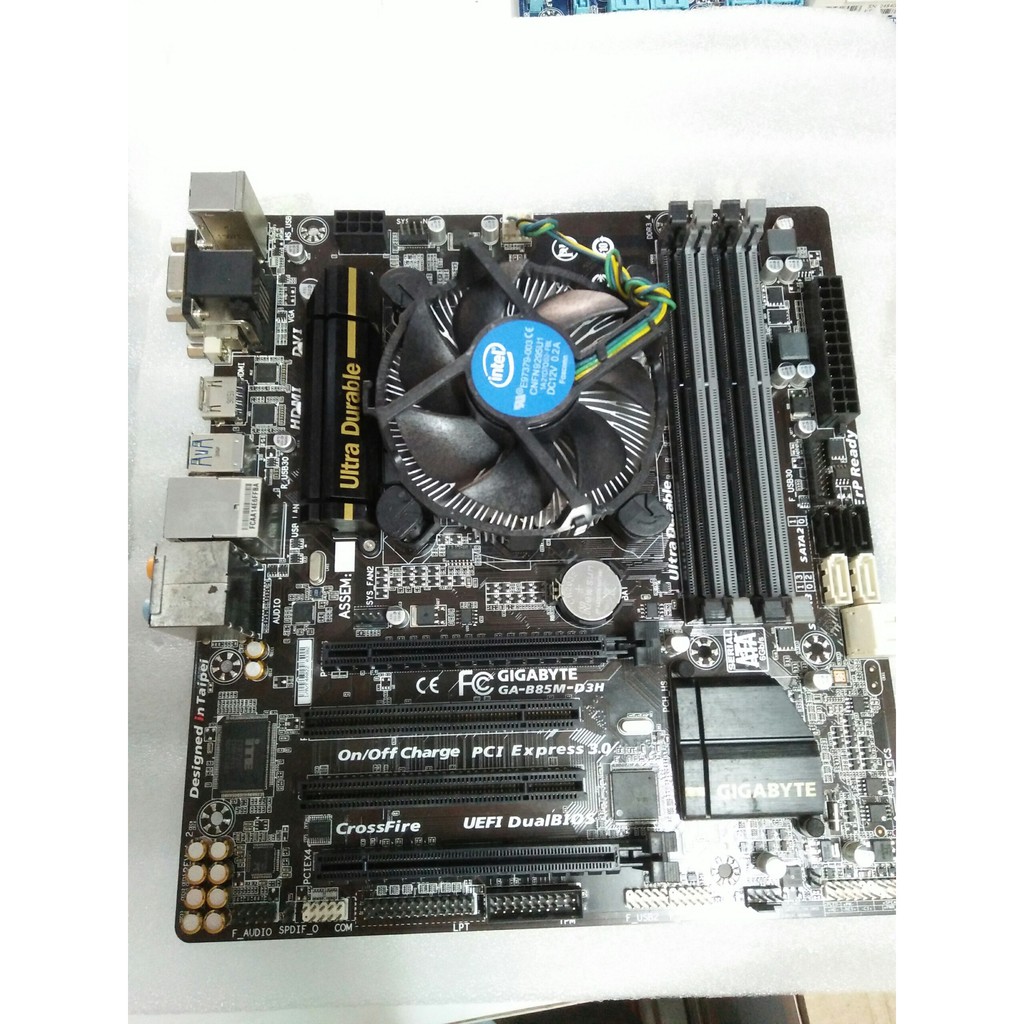 COMBO Gigabyte Ga-B85M-D3H Rev 1.2 + G3450 + Ram 2G buss 1600 kingmax chính hãng