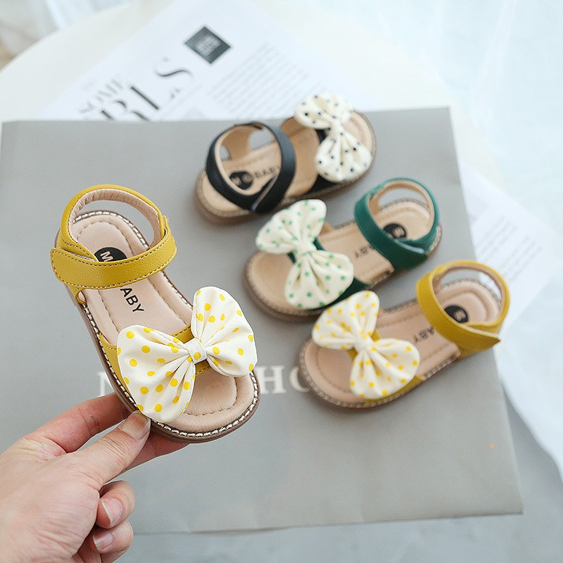 Sandal bé gái nơ châm bi MG BABY dễ thương, đáng yêu cho bé từ 1,5-4 tuổi