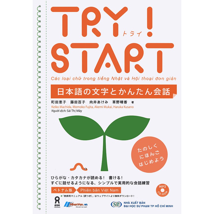 Sách - Try ! - Start - Các loại chữ trong tiếng Nhật và Hội thoại đơn giản (kèm CD)