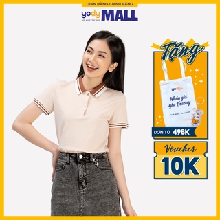 Áo thun polo nữ phối bo YODY cổ bẻ cao cấp tôn dáng co dãn tốt nhiều màu APN3706