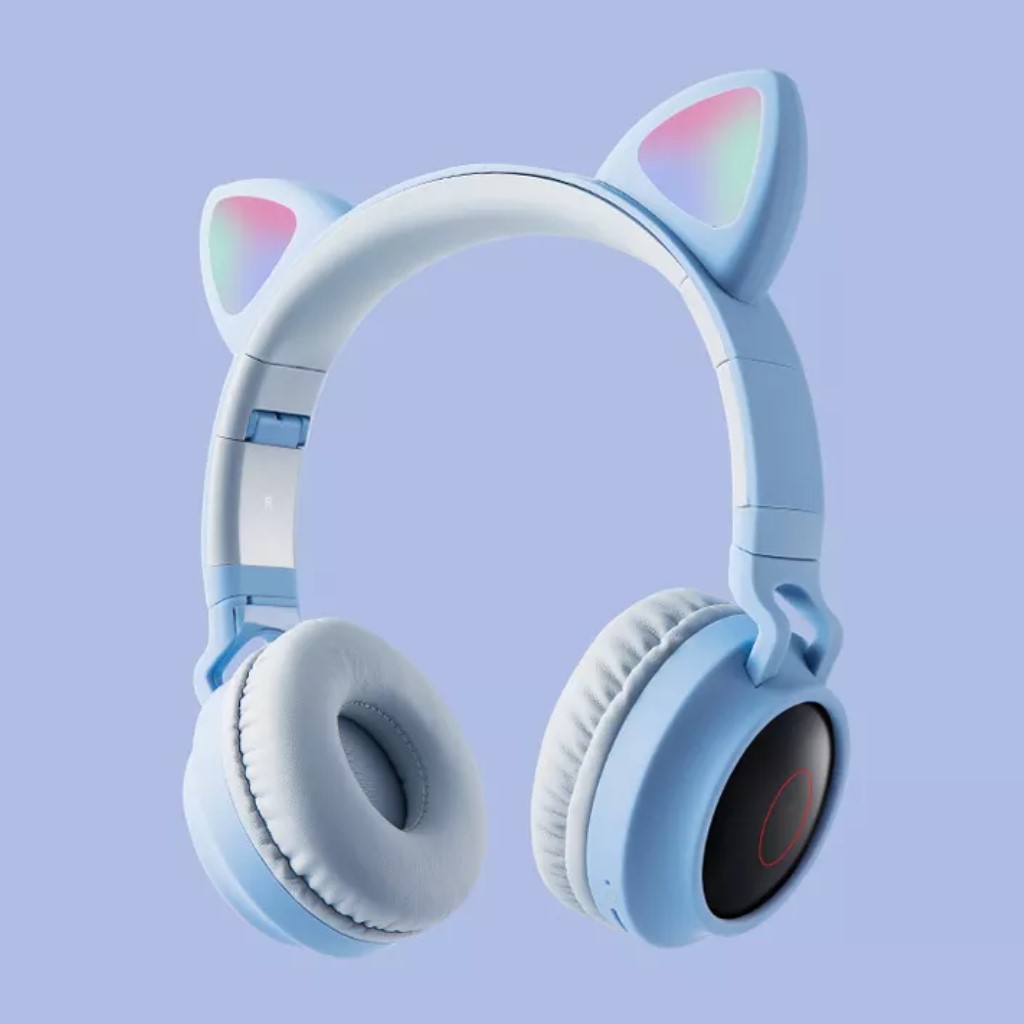 Tai Nghe chụp Tai Kết Nối Bluetooth Tai Mèo Cute