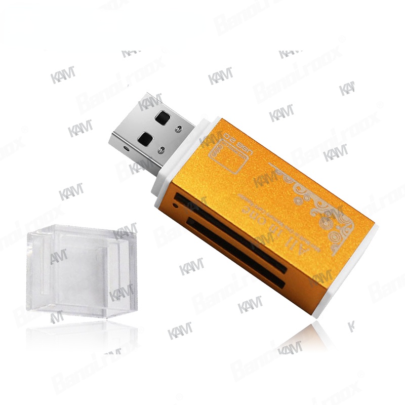Đầu Đọc Thẻ Nhớ USB 2.0 4 Trong 1 Đa Năng Hỗ Trợ Thẻ SD / SDHC MMC / RS MMC TF / MicroSD MS / MS PRO / MS DUO M2