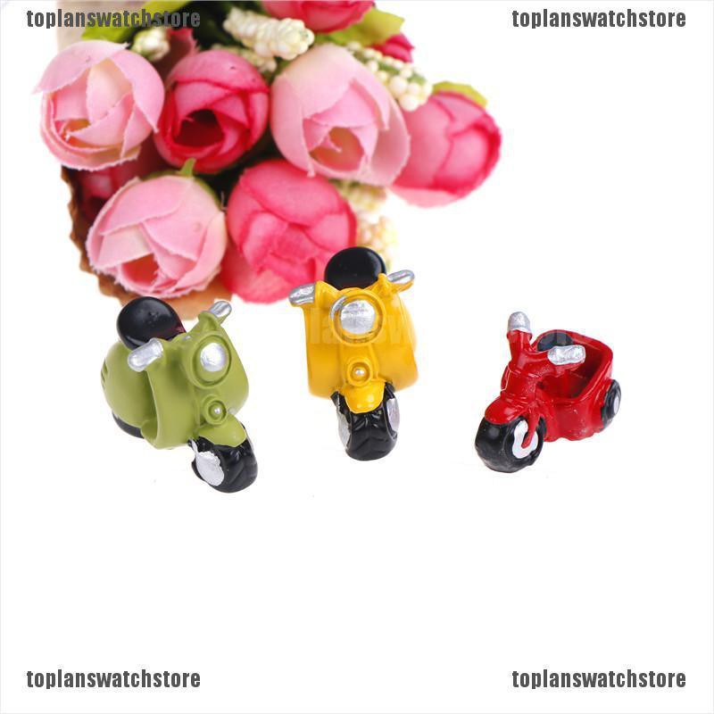 Mô Hình Xe Mô Tô Ba Bánh Mini Trang Trí Tiểu Cảnh