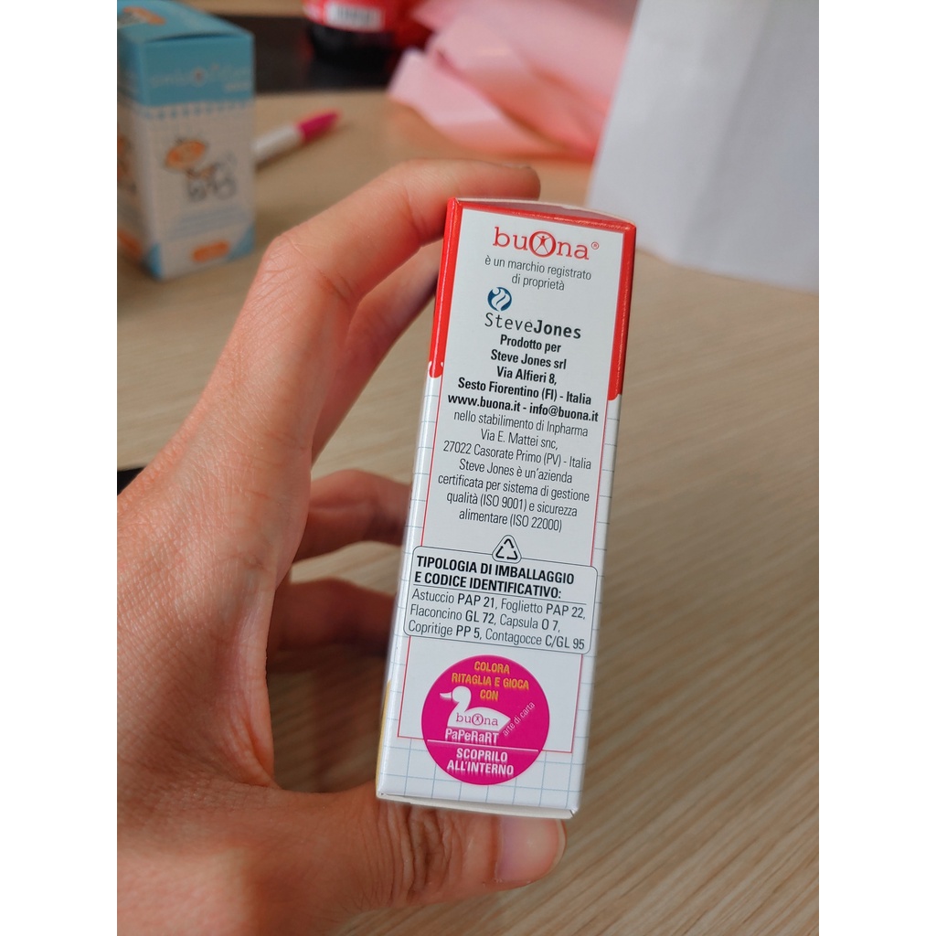 Buona Ferrodue - sắt hữu cơ nhỏ giọt cho bé vị dâu, dễ hấp thu - Lọ 15ml - Hàng chính hãng