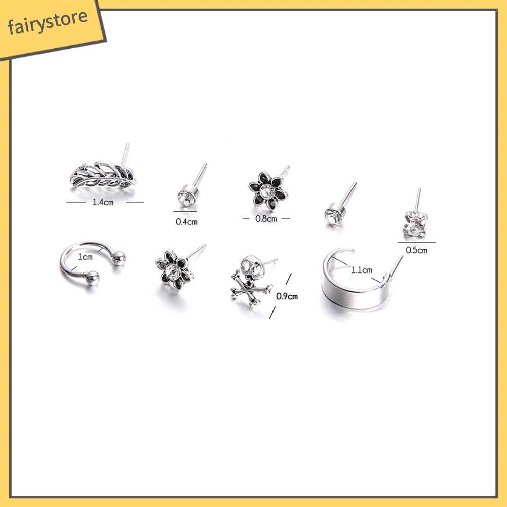 Set 9 khuyên tai phong cách Bohemia cho nữ