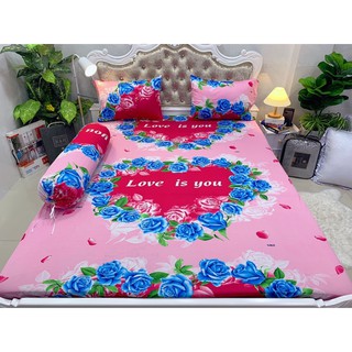 Bộ Drap Thun Hàn Quốc mát lạnh 4 món