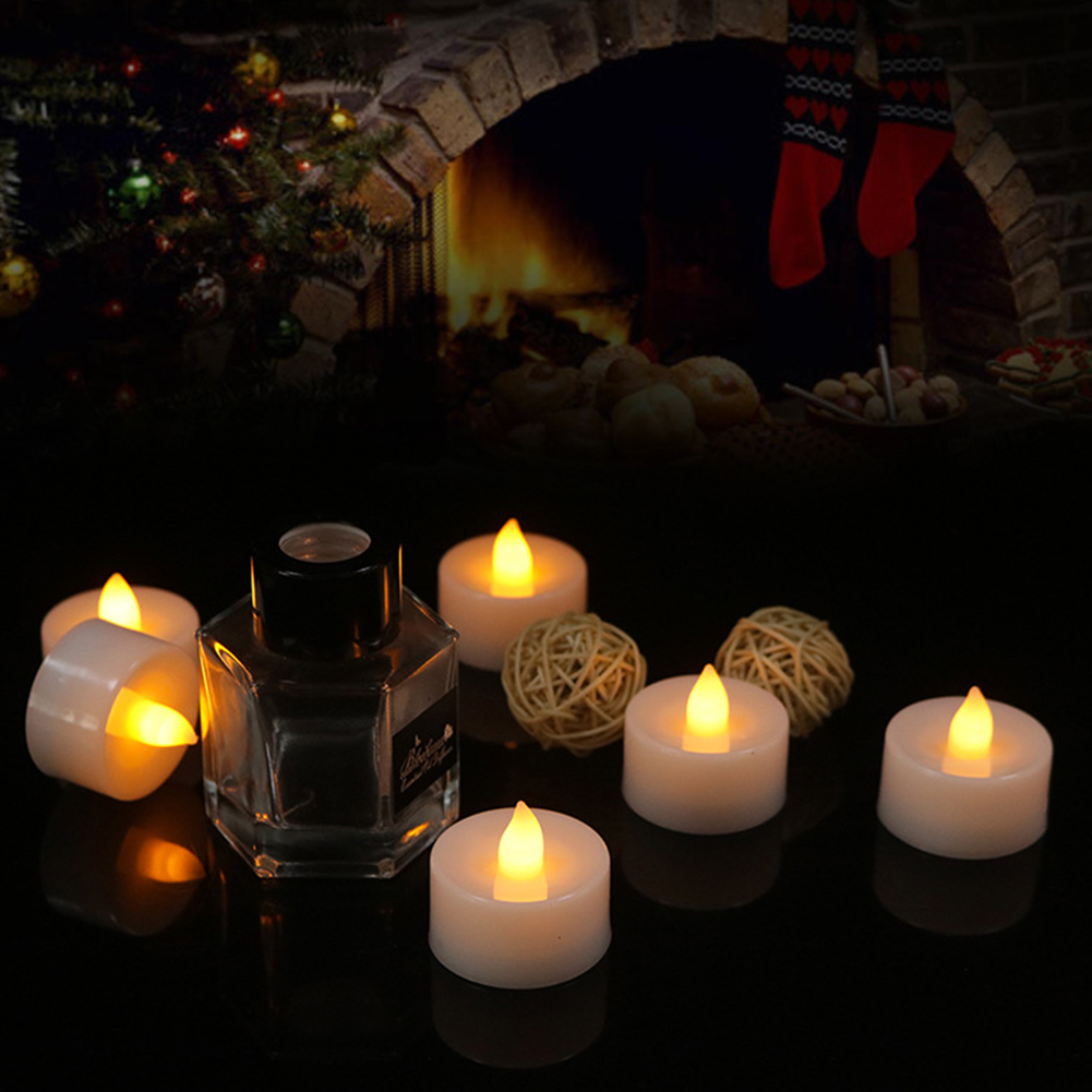 24 cái / hộp LED Tealight Nến không ngọn lửa Nến trà Đèn trang trí tiệc cưới