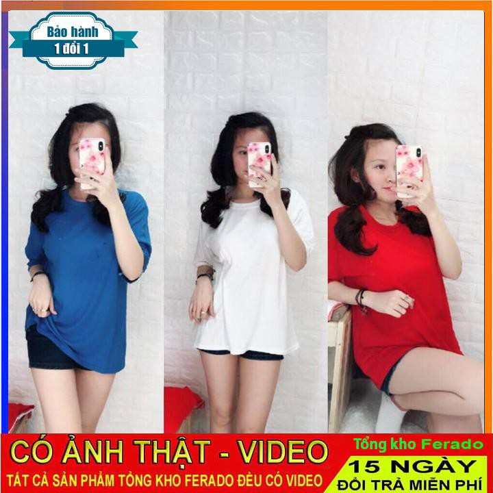 [ xả kho ] HS Áo thun trơn thụng nhiều màu