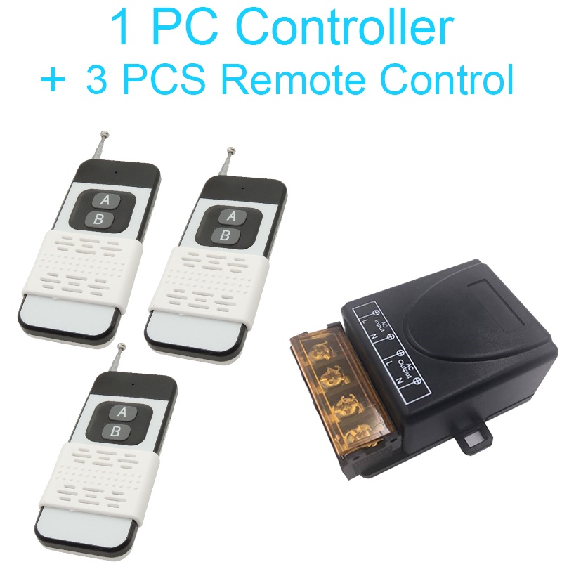 Bộ điều khiển từ xa DIESE 433MHz phạm vi 1000M AC 110V 220V 30A 1CH Rf chuyên dụng