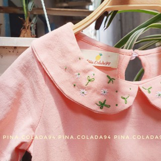 Đầm linen thêu cho bé gái