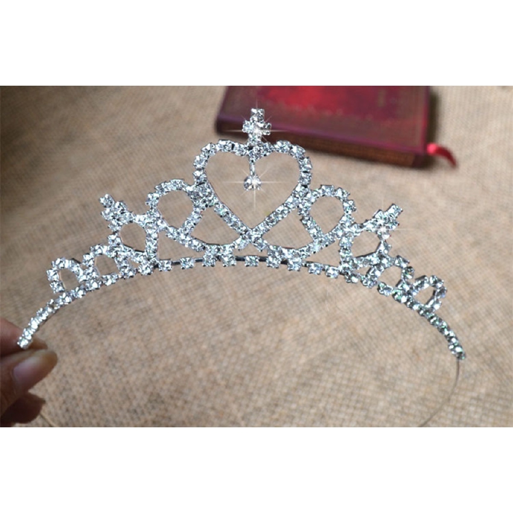 Vương miện cô dâu đính đá pha lê thời trang