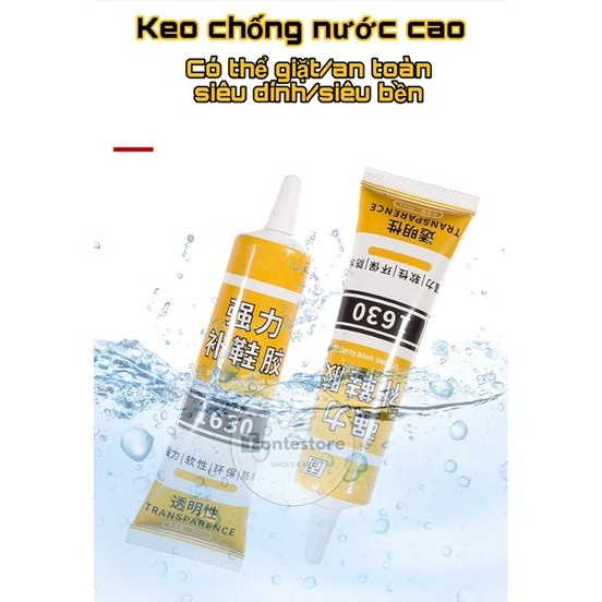 Keo dán 1630 đa năng dán giày thể thao, giày da, túi da, trong suốt siêu dính, không thấm nước chuyên dụng