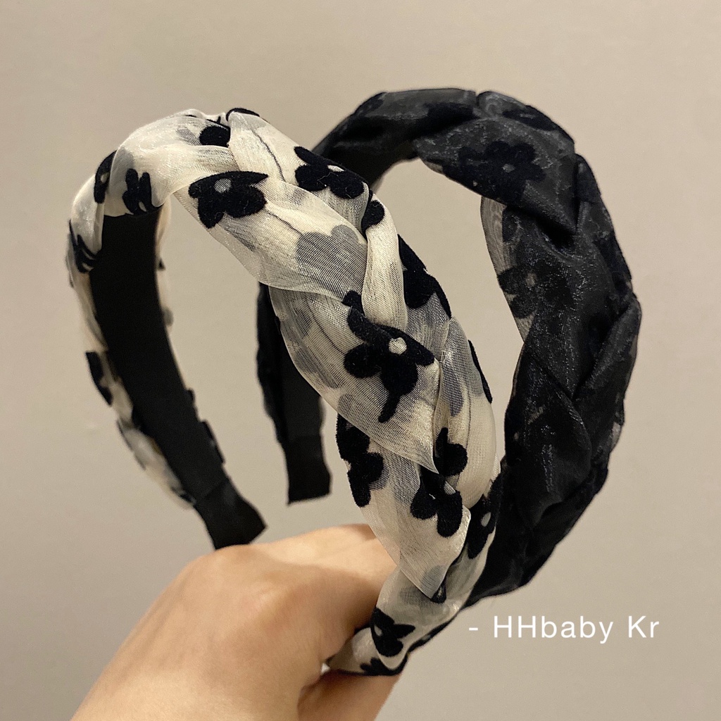 Băng Đô Vải organza Đính Hoa Xinh Xắn Mới Cho Nữ