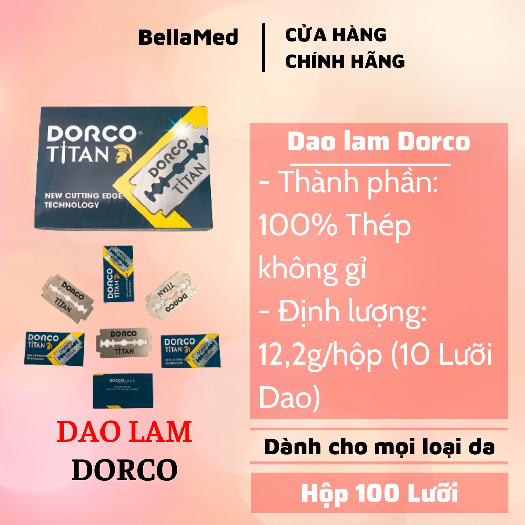 Lưỡi Dao Lam Dorco Titan Hộp 100 Lưỡi Lam Titan