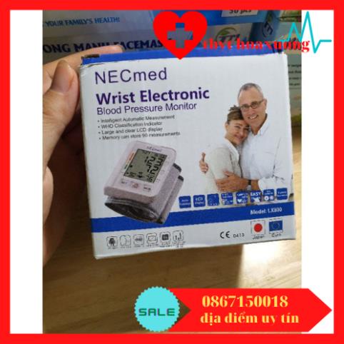 [Hàng Cao Cấp] Máy Đo Huyết Áp Cổ Tay Nhật Bản NECMED LX800 – Dụng Cụ Đo Huyết Áp Cổ Tay Tự Động