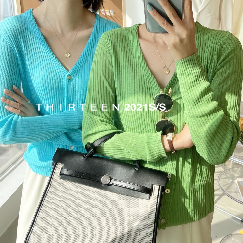 SUXI Áo Dệt Kim Tay Dài Cổ Chữ V Dáng Ôm Phong Cách Hàn Quốc Cho Nữ