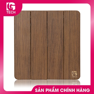 Công tắc bốn vân gỗ tràn viền 1 chiều và 2 chiều lg tech lg-ab-05-0004